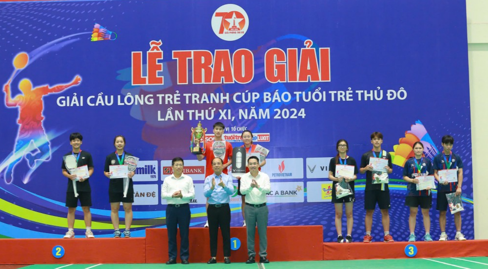 Bế mạc Giải Cầu lông trẻ tranh cúp báo Tuổi trẻ Thủ đô lần thứ XI năm 2024